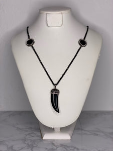 Fine black horn necklace